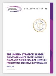 The Unseen Strategic Leader: The governance professionals’ place and their resource needs in facilitating effective governance